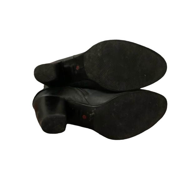 Blondo Women’s Leather Ankle Boots Size 8 Dark Grey Block Heel Almond Toe - Picture 7 of 14